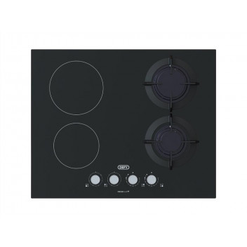 DEFY 2 GAS AND 2 CERAMIC HYBRID HOB 65CM