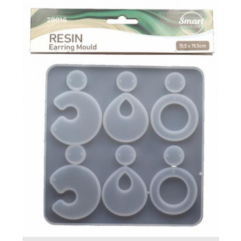 RESIN CRAFT MOULD ROUND & HALF-ROUND EARRING