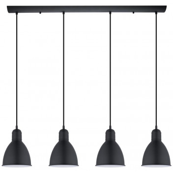 EUROLUX BLACK 4LIGHT PRIDDY PENDANT LIGHT 975MM