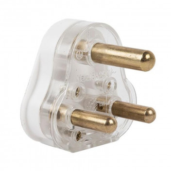 ELECRTICMATE WHITE SOLID PIN PLUG TOP  16AMP