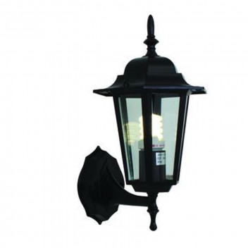 EUROLUX BLACK 6 PANEL UP FACING LANTERN