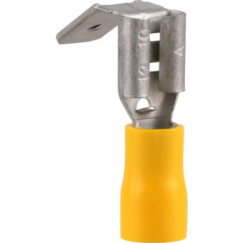 RUWAG PRE-INS PIGGY BACK TERMINAL YELLOW 6.3MM 25 PER PACK