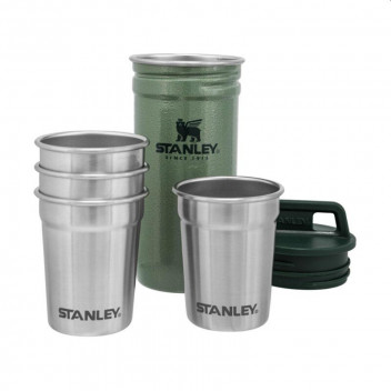 STANLEY SET SHOT GLASS NESTING HAMMERTONE GREEN