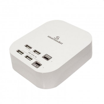 SMART SOCKET  4X USB A + 2X USB C + POWER DELIVERY TECHNOLOGY