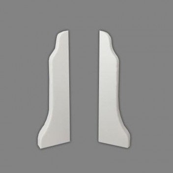 END CAP LEFT/RIGHT ECONO PVC WHITE 60MM
