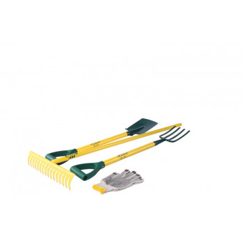 LASHER LADIES SPADE FORK AND RAKE GARDEN TOOL KIT