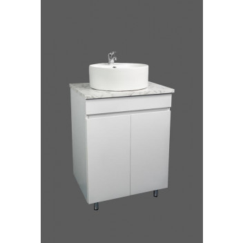 WHITE FREESTANDING NILE CABINET WITH TOP 600X460X800MM