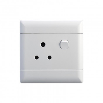 NEU WHITE SINGLE SOCKET SWITCH 100X100