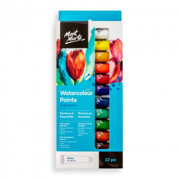 WATERCOLOUR CRAFT PAINT 12X12ML SET