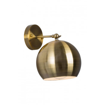 EUROLUX WALL LIGHT ROUND ANTIQUE BRASS