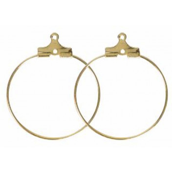 GOLD CRAFT HOOP EARRING 3CM 4PIECE