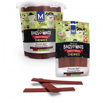 CHEWIES BEEF BARS DOG FOOD TREAT 120G