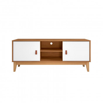 CEDAR/WHITE 60INCH SAFIRA PLUS 2 DOOR TV STAND