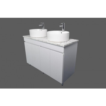 WHITE FREESTANDING NILE CABINET WITH TOP 1200X460X440MM