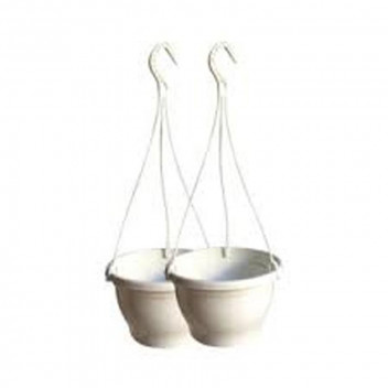 JACINTA WHITE HANGING BASKET 27CM