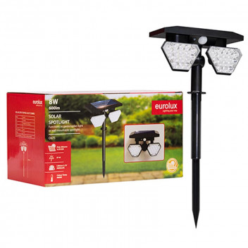 EUROLUX BLACK SOLAR OUTDOOR SPIKE LIGHT
