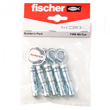 FISCHER WALLPLUG AND HOOK 5PER PACK