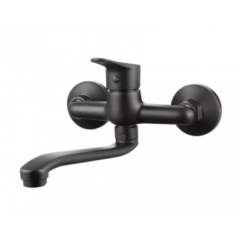 TRIUMPH BLACK SOLID QUARTZ WALL TYPE SINK MIXER