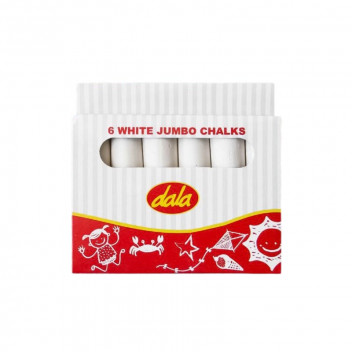 WHITE JUMBO CHALK BUCKET 6PIECE