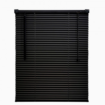 ALUMINIUM HORIZONTAL SATIN BLACK VENETIAN BLIND 470X900MM 25MM