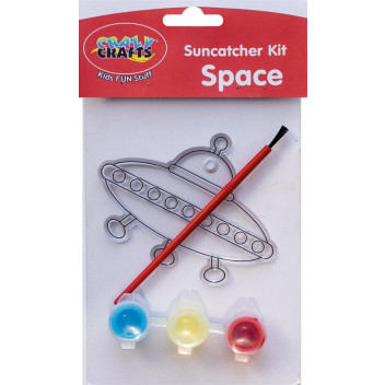 SPACE CRAFT SUNCATCHER KIT INCLUDING 6XPAINT AND BRUSHES