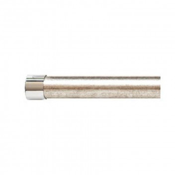 HALF ROUND DOUBLE CURTAIN TRACK GERMAN SILVER 33MM X 1.5M