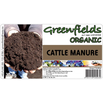 TREATED ORGANIC CATTLE MANURE 10KG