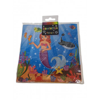 SERVIETTE PARTY PX24438   MERMAID   20PP