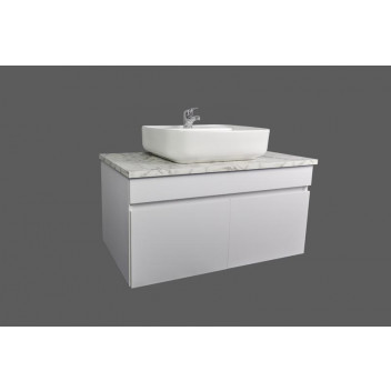 WHITE WALL HUNG NILE CABINET WITH TOP 900X460X440MM