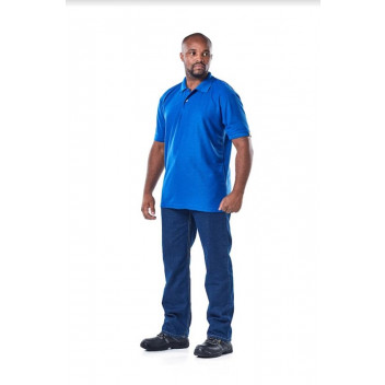 DROMEX ROYAL BLUE PIQUE KNIT GOLFER 4XLARGE