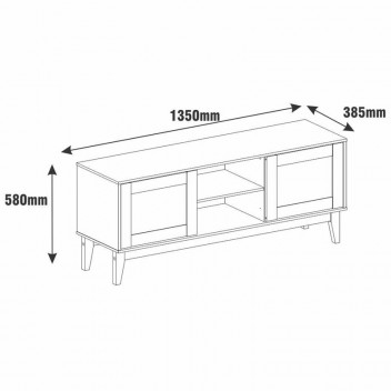 SAFIRA 2XDOOR PEARL GREY HIGH GLOSS TV STAND 60INCH