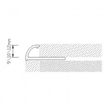 M TRIM QUADRANT EDGE NATURAL TRIM TILE  12MM X 2.5M
