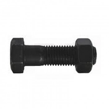 BLACK HEXAGON BOLTS AND NUTS M24X200MM P2