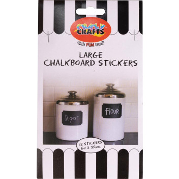 STICKER CHALKBOARD CRAFT LARGE 64X95MM 12PIECE