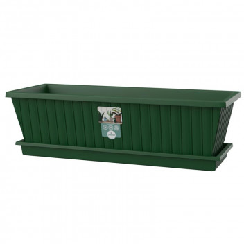 SEBOR DARK GREEN PLASTIC WINDOW PLANTER 50CM