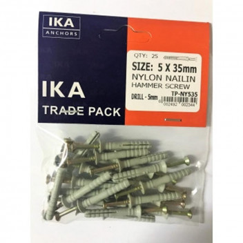 IKA NYLON NAILING  5 X 35MM  25 PER PACK