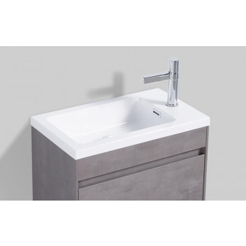 WHITE CLEAR CUBE BASIN 540MM