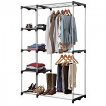 5 SHELVES LAUNDRY HOUSE DOUBLE ROD CLOSET
