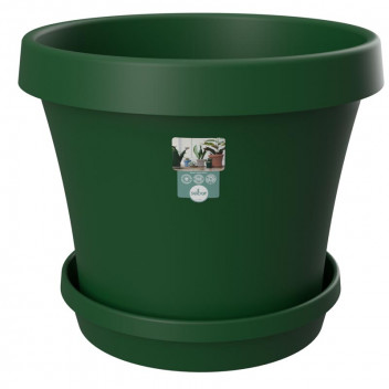 SEBO DARK GREEN PLASTIC POT AND SAUCER SET 30CM