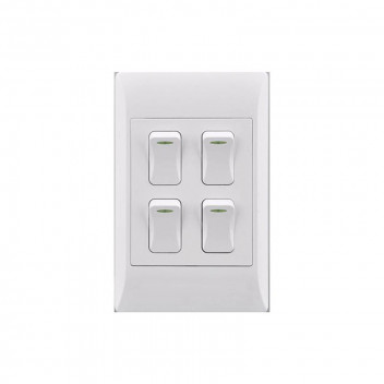 ELECTRICMATE WHITE 4LEVER 1WAY 50X100 SWITCH