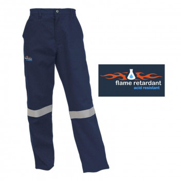 REFLECTIVE NAVY FLAME ACID RESIST D59 PANTS NO44