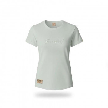 SAGE MELANGE EMBROIDERED LADIES T-SHIRT XLARGE