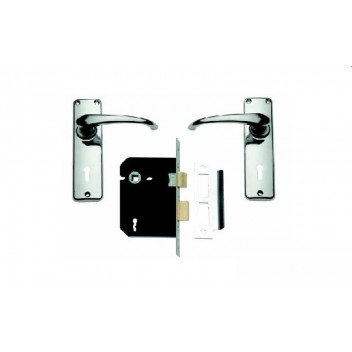 RADIUS LOCKSET 2LEVER CHROME