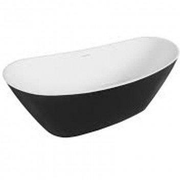 BIJIOU BLACK PETRUS FREESTANDING ACRYLIC BATH 1700X740X680MM