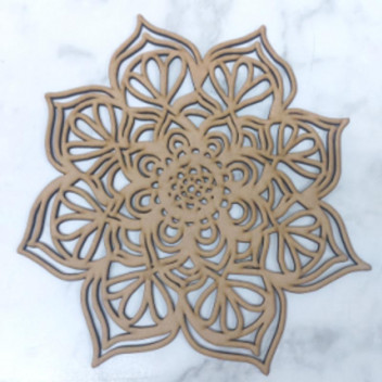 LARGE WOOD MANDALA ORIENTAL
