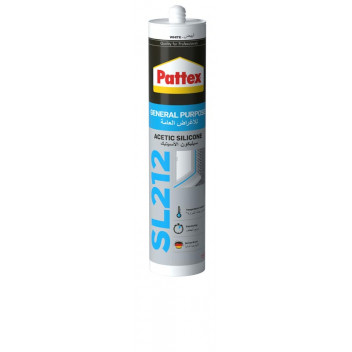 PATTEX SL212 GENERAL PURPOSE WHITE SILICONE SEALANT 280ML