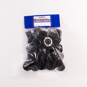 NTEK BLACK ROUND BAR ELECTRIC FENCE INSULATOR 10MM 50 PER PACK