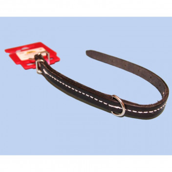 COMPLETE STITCHED LEATHER PET COLLAR 12X350MM