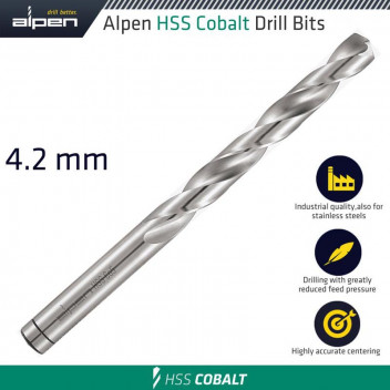 ALPEN HSS COBALT DRILL BIT 4.2MM