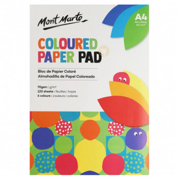 PAPER  BOOK CRAFT MMKC0208  120 SHEETS  6 COLOURS A4